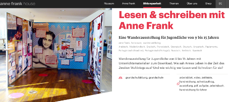 Lesen & schreiben mit Anne Frank